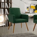 Ver imagem 2 de Kit 02 Poltronas Decorativa Para Sala De Estar Maria W01 Pés Palito Facto Verde Musgo - Lyam Decor