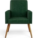 Ver imagem 6 de Kit 02 Poltronas Decorativa Para Sala De Estar Maria W01 Pés Palito Facto Verde Musgo - Lyam Decor