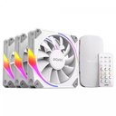 Ver imagem 1 de Kit 3 Coolers 120mm Sangue Frio 3 - Led Argb - com Controladora - Branco - Pcyes K3argbsf3wgbr