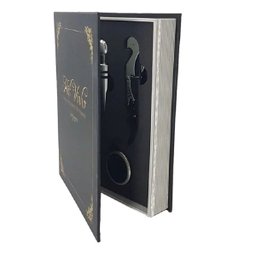 Kit Vinho Abridor Saca Rolhas Tampa Dosador Livro 05 Peças - 3