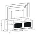 Ver imagem 6 de Rack para TV até 75 Polegadas 2 Portas Palinha 180cm Santorini Marrom Mel/Palha Natural