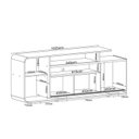 Ver imagem 7 de Rack para TV até 75 Polegadas 2 Portas Palinha 180cm Santorini Marrom Mel/Palha Natural