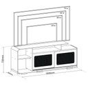 Ver imagem 6 de Rack para TV até 75 Polegadas 180cm 2 Portas Santorini