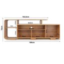 Ver imagem 4 de Rack para TV até 75 Polegadas 2 Portas Palinha 180cm Santorini Marrom Mel/Palha Natural