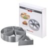 Forma Bolos e Tortas 06 Fatias Mais Aro Aço Inox Removivel - 1
