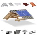 Ver imagem 1 de Kit Estrutura Suporte Fixador 1,20m Para 02 Placa Solar Alumínio Inox Telha Fibro Ondulada Viga Made