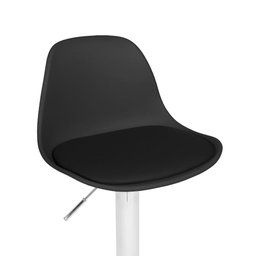 Banqueta Alta Base Giratória com Encosto e Regulagem de Altura Leda - Preto - 8