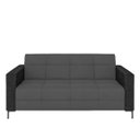 Ver imagem 4 de Sofá Living Decorativo Houston 2 Lugares 180cm Pés em Metal Veludo/ Pu Grafite/ Preto G33 - Gran Bel
