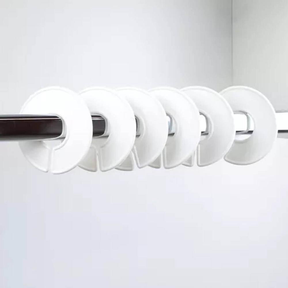 Kit 100 Separador e Organizador de Cabides Araras por Tamanho Plaquinha Divisor de Plástico - 3