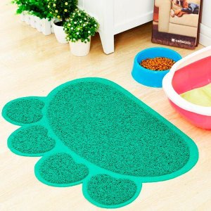 Jogo Americano Pet Tapete Pvc Comedouro Cães e Gatos 45x60cm - Pata:verde