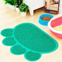 Ver imagem 1 de Jogo Americano Pet Tapete Pvc Comedouro Cães e Gatos 45x60cm - Pata:verde
