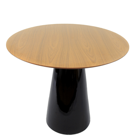Mesa de Jantar Cone 110 cm Tampo Freijó Personal Decor Mesa de Jantar Cone Laminada Redonda