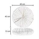 Ver imagem 2 de Almofada Redonda Rendy 40 Cm em Veludo Azul Marinho