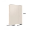 Ver imagem 2 de Guarda Roupa Belize 3 Portas 1 Gaveta Branco Camas Fênix Cor:branco