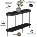 Ver imagem 4 de Aparador Decorativo Industrial Para Sala de Estar Jantar Sintético Nord L05 Preto - Lyam Decor