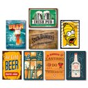 Ver imagem 1 de Kit Placas Decorativas Cervejas e Frases Mdf - 8 Placas
