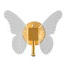 Arandela Borboleta Dourada Cabeceira Corredor Quarto 3 Luzes Parede Bivolt - 1