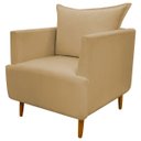 Ver imagem 3 de Kit 2 Poltronas Decorativa para Sala Recepção Escritório Consultório Reforçada Eliza Tecido Suede