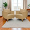 Ver imagem 1 de Kit 2 Poltronas Decorativa para Sala Recepção Escritório Consultório Reforçada Eliza Tecido Suede