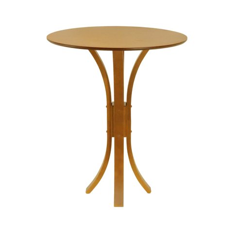 Mesa Bistrô Valencia Madeira Maciça e Tampo Redondo - Amêndoa - Tampo Ø80 Laminado Cinamomo