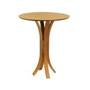 Ver imagem 2 de Mesa Bistrô Valencia Madeira Maciça e Tampo Redondo - Amêndoa - Tampo Ø80 Laminado Cinamomo