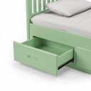 Ver imagem 5 de Cama Solteirão 03 Gavetas - Madeira Maciça Verde Menta