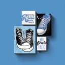 Ver imagem 1 de All Star Azul - Quadros Modulares ou Placas Modulares Decorativas com 4 Peças