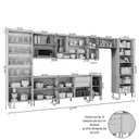 Ver imagem 3 de Cozinha Modulada 9 Peças 1 Cristaleira 2 Balcões 4 Armários Aéreo 1 Torre Celeste Cinamomo/Platina