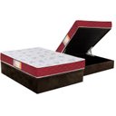 Ver imagem 1 de Cama Box Baú Casal: Colchão Espuma Castor D20 Sleep Max Duplo + Base CRC Suede Brown(138x188)
