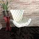 Ver imagem 3 de Poltrona Decorativa Elegance Bege Capitonê