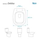 Ver imagem 3 de Assento Sanitário com Fechamento Lento Debba Branco para Vaso Roca com Ferragem Dourada