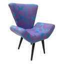 Ver imagem 1 de Poltrona Decorativa Elegance Azul Frozen com Rosa