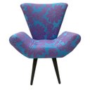 Ver imagem 2 de Poltrona Decorativa Elegance Azul Frozen com Rosa