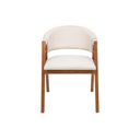 Ver imagem 3 de Cadeira de Jantar Estofada Elysia Conforto Anatômico Madeira Maciça:linho Off White