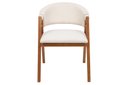 Ver imagem 3 de Cadeira de Jantar Estofada Elysia Conforto Anatômico Madeira Maciça:linho Off White