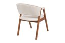 Ver imagem 2 de Cadeira de Jantar Estofada Elysia Conforto Anatômico Madeira Maciça:linho Off White