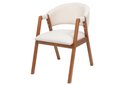 Ver imagem 1 de Cadeira de Jantar Estofada Elysia Conforto Anatômico Madeira Maciça:linho Off White