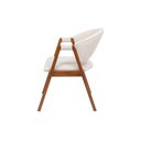 Ver imagem 4 de Cadeira de Jantar Estofada Elysia Conforto Anatômico Madeira Maciça:linho Off White