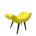 Ver imagem 2 de Poltrona e Puff Elegance Pé Palito Courino Amarelo