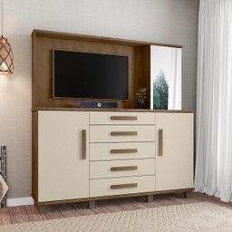 Cômoda Bancada com Espelho Estrela Freijo com Offwhite - 4