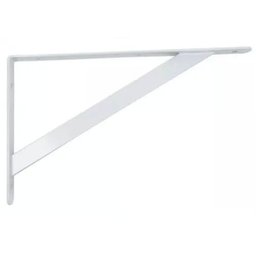 Mão Francesa Suporte para Prateleira Pesado 13 X 20cm Com 10un Branco - 1