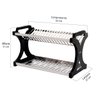Escorredor de Pratos Alto Preto Inox 20 Pratos - 5