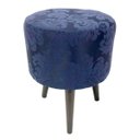 Ver imagem 1 de Puff Angel Redondo Pé Palito Jacquard Azul Marinho