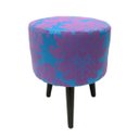 Ver imagem 1 de Puff Angel Redondo Pé Palito Azul Frozen com Rosa