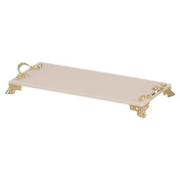 Bandeja Alça Espelhada 10X25 Vanilla Pé Babilonia Ouro - 1
