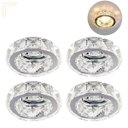 Ver imagem 7 de Kit 4 Spot Pastilhas Cristal 10cm Embutir Redondo Hall Lavabo Ac972