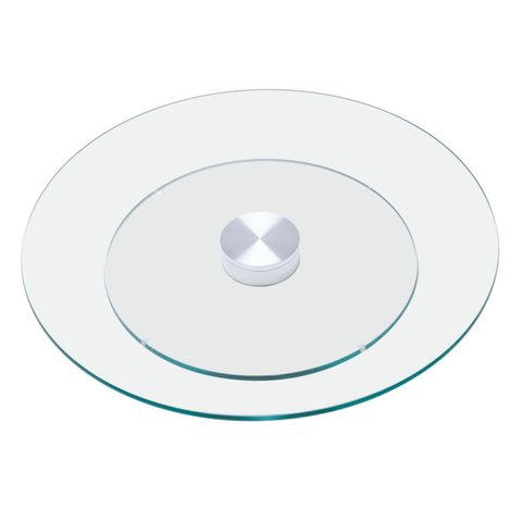 Prato Giratório de Mesa Vidro/alumínio/vidro - Diametro:80