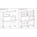 Ver imagem 4 de Armário de Cozinha Compacta 8 Portas e 1 Gaveta 182cm Seul Freijó/preto - Pallazio