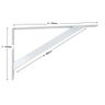 Mão Francesa Suporte para Prateleira Pesado 29 X 51cm Com 10un Branco - 2