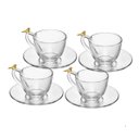 Ver imagem 1 de Conjunto 4 Xícaras de Café com Pires Linha Golden Bird